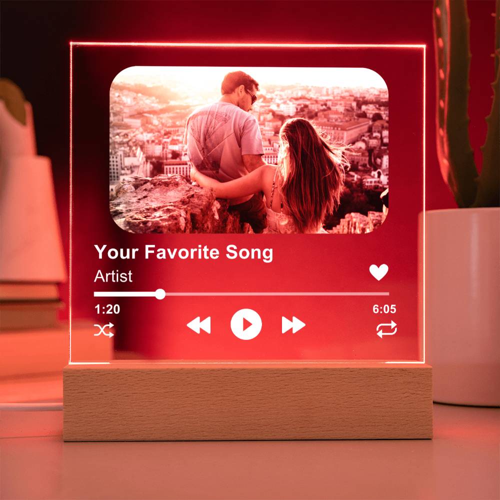 Customized Album Acrylic Plaque, Couple's Gift, Personalized Gift for Men or Women, Unique Gift Idea for Him and Her