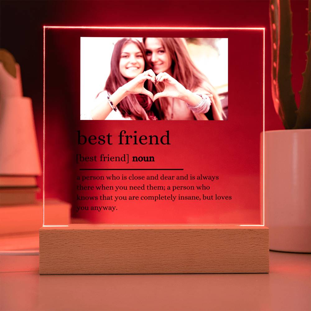 To My Best Friend Acrylic Plaque, Definition of Best Friend, Friendship Gift for Her, Unique Home Decor for Girls