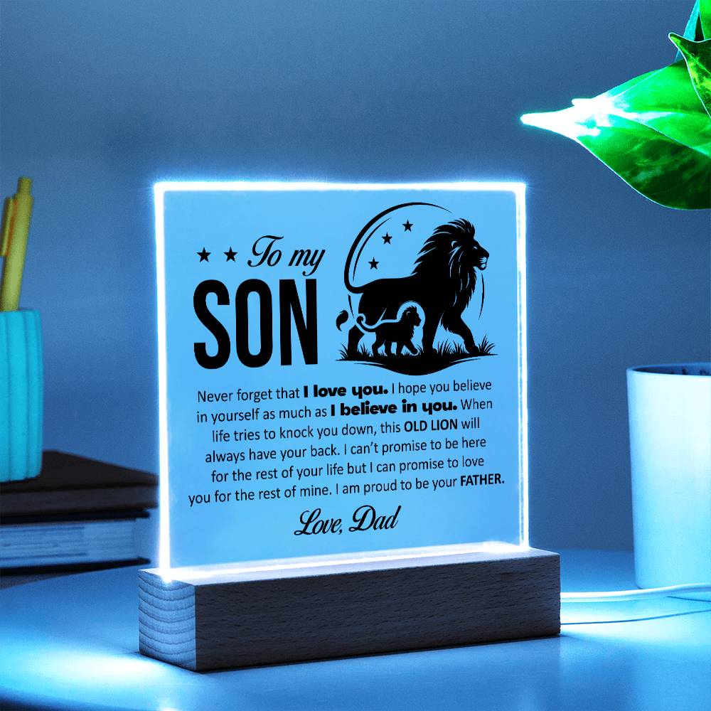 To My Son, Acrylic Plaque
