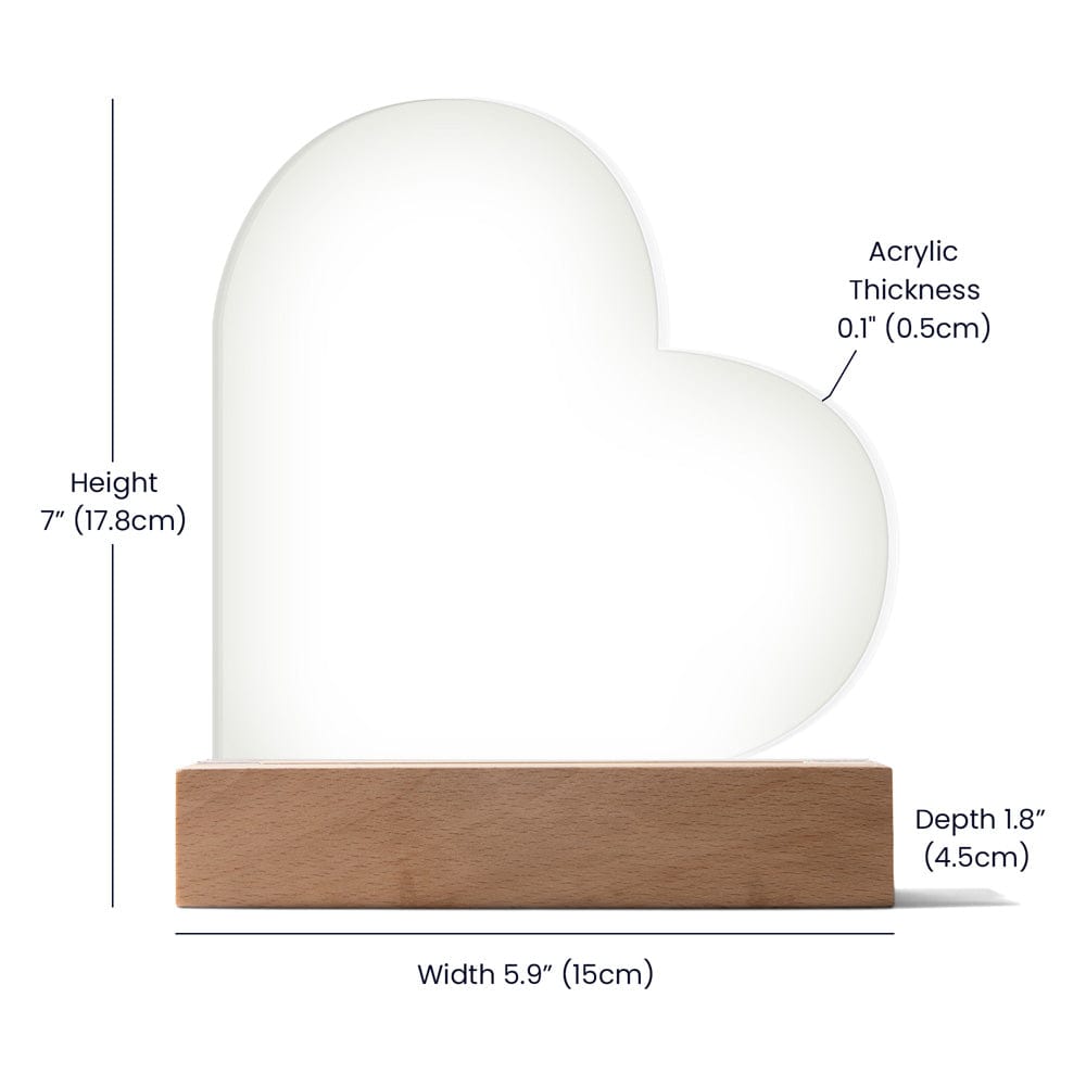 To My Daughter "I Am Proud to Be Your Father" Acrylic Heart Plaque