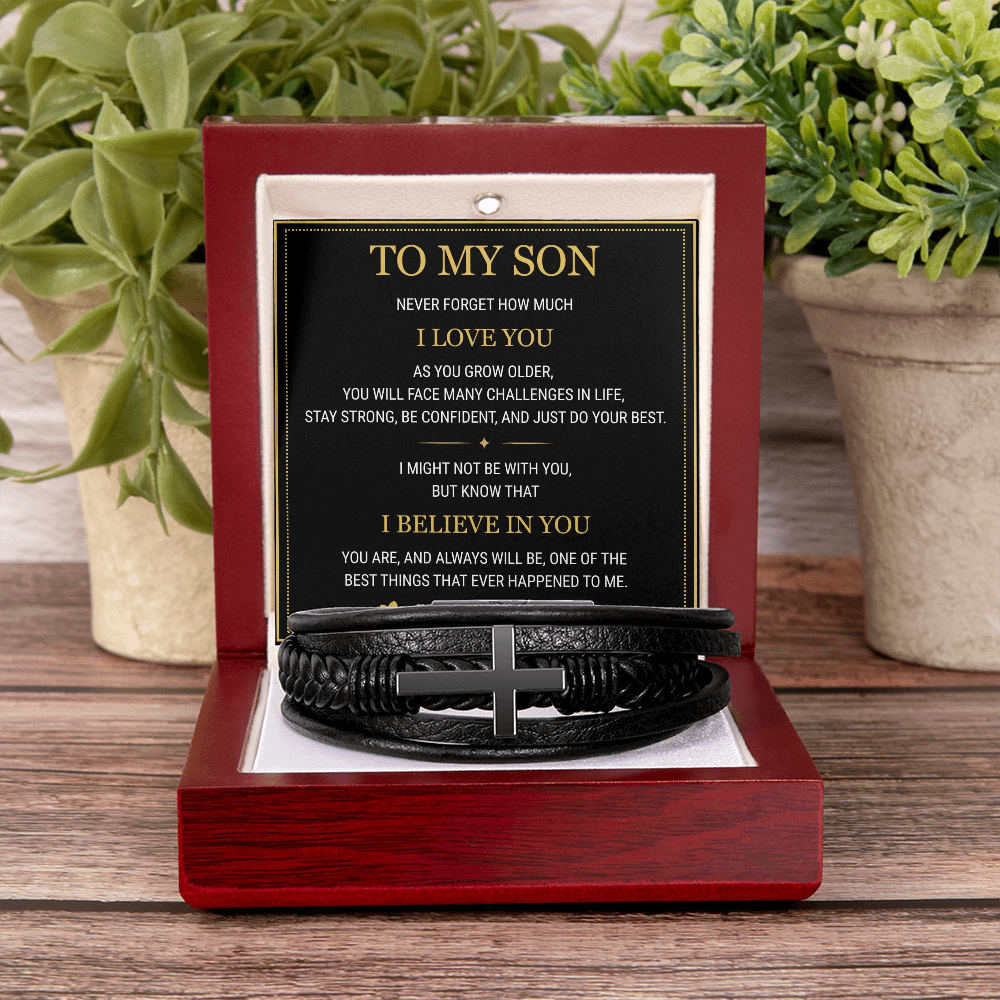 To My Son - Men's Cross Bracelet