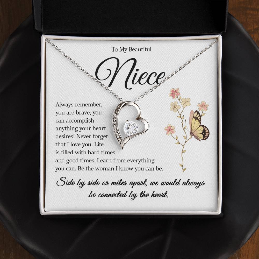 Forever Heart Necklace, Niece Gift