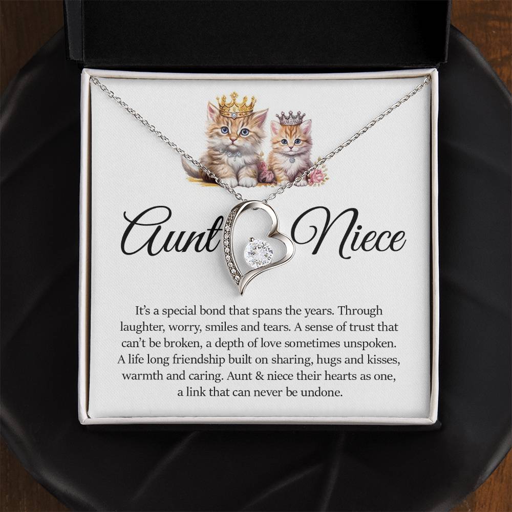Forever Heart Necklace, Aunt and Niece Gift