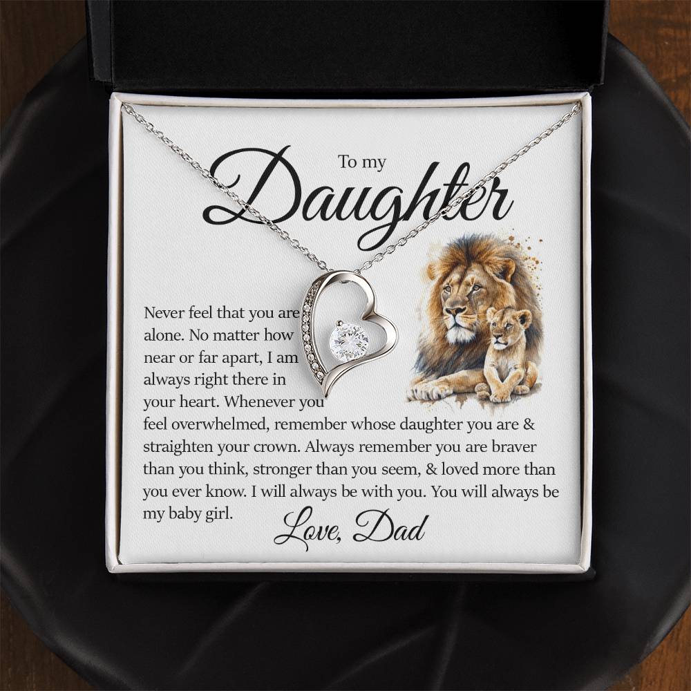 Forever Heart Necklace, Daughter Gift