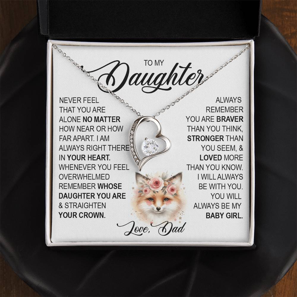 Forever Heart Necklace, Daughter Gift