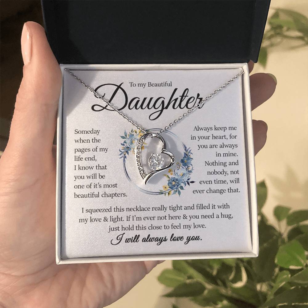 Forever Heart Necklace, Daughter Gift