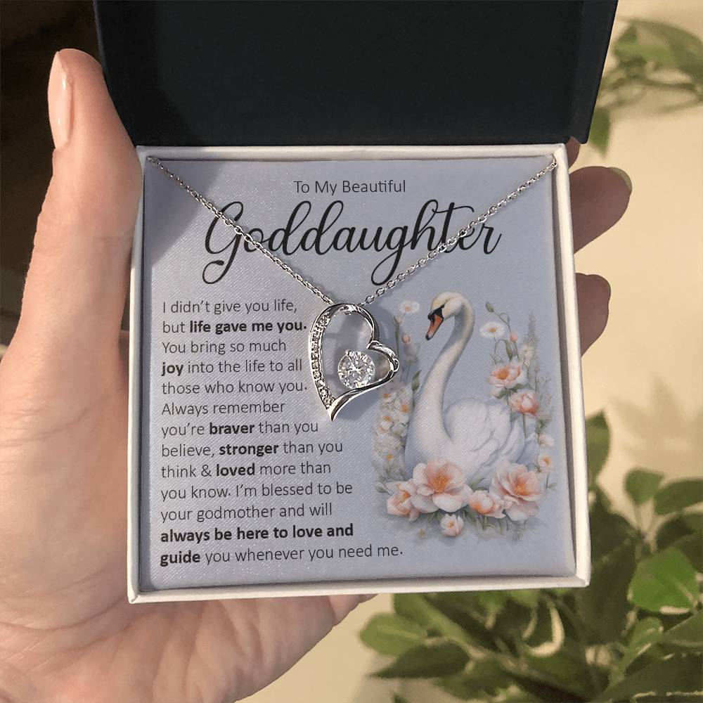 Forever Heart Necklace, Goddaughter Gift