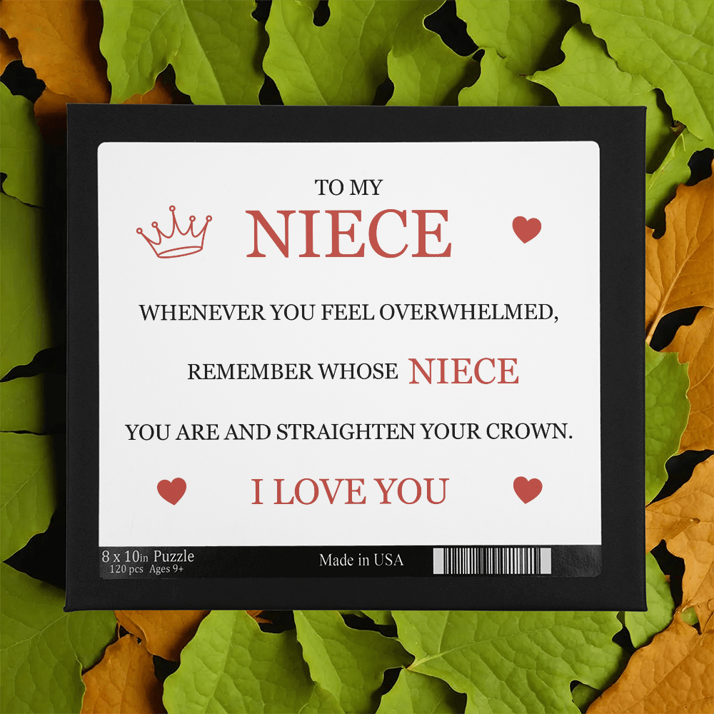 Puzzle 8" x 10" (Small) - To My Niece "Straighten Your Crown"