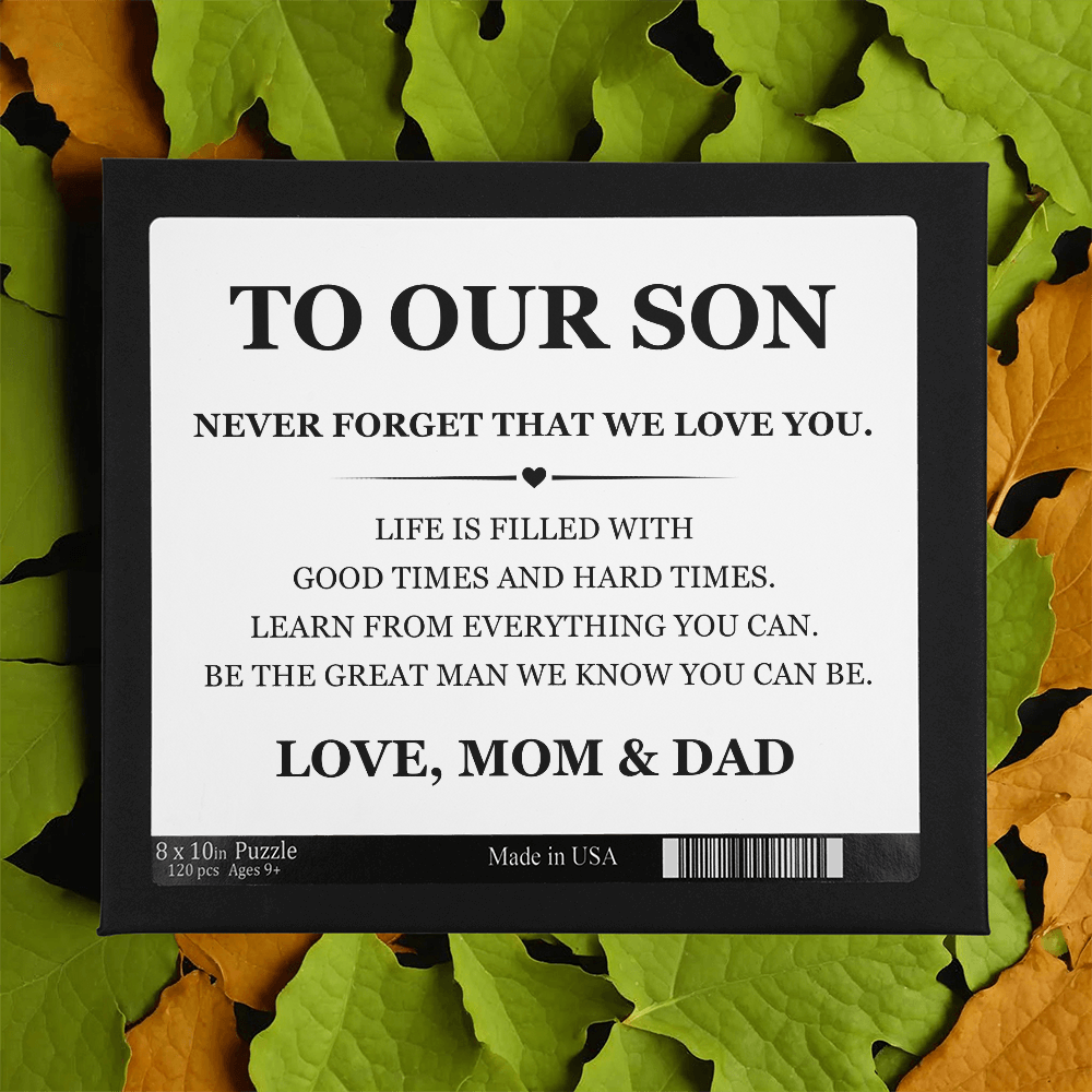 Jigsaw Puzzle 8" x 10" - To Our Son "Never Forget That I Love You"