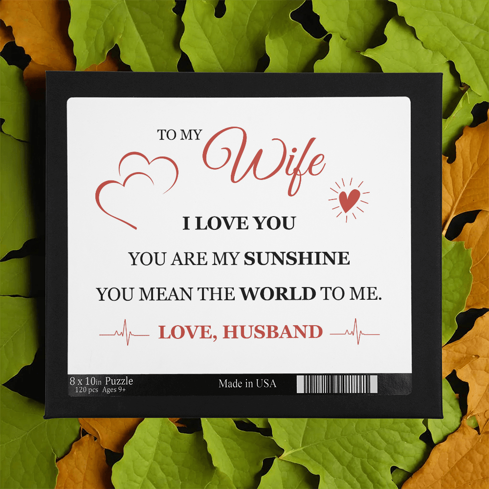 Puzzle 8" x 10" (Small) - To my wife