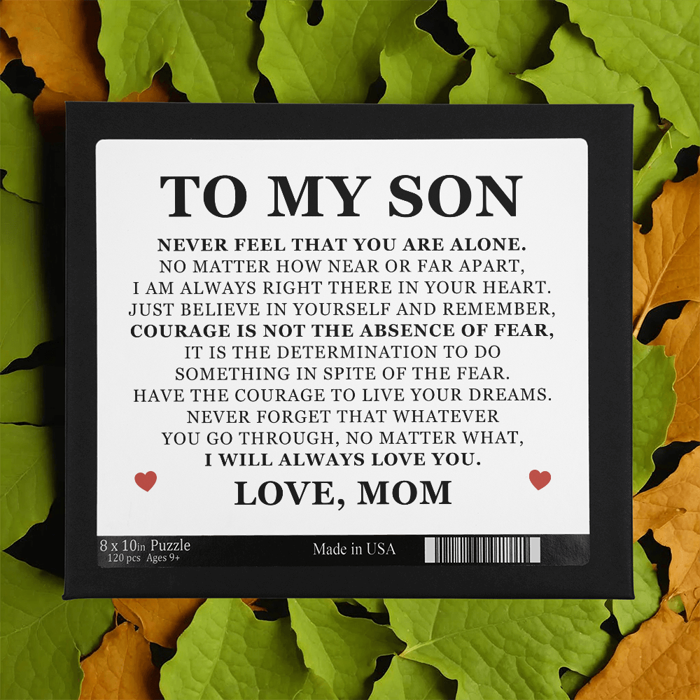 Jigsaw Puzzle 8" x 10" - To My Son "I Will Always Love You"