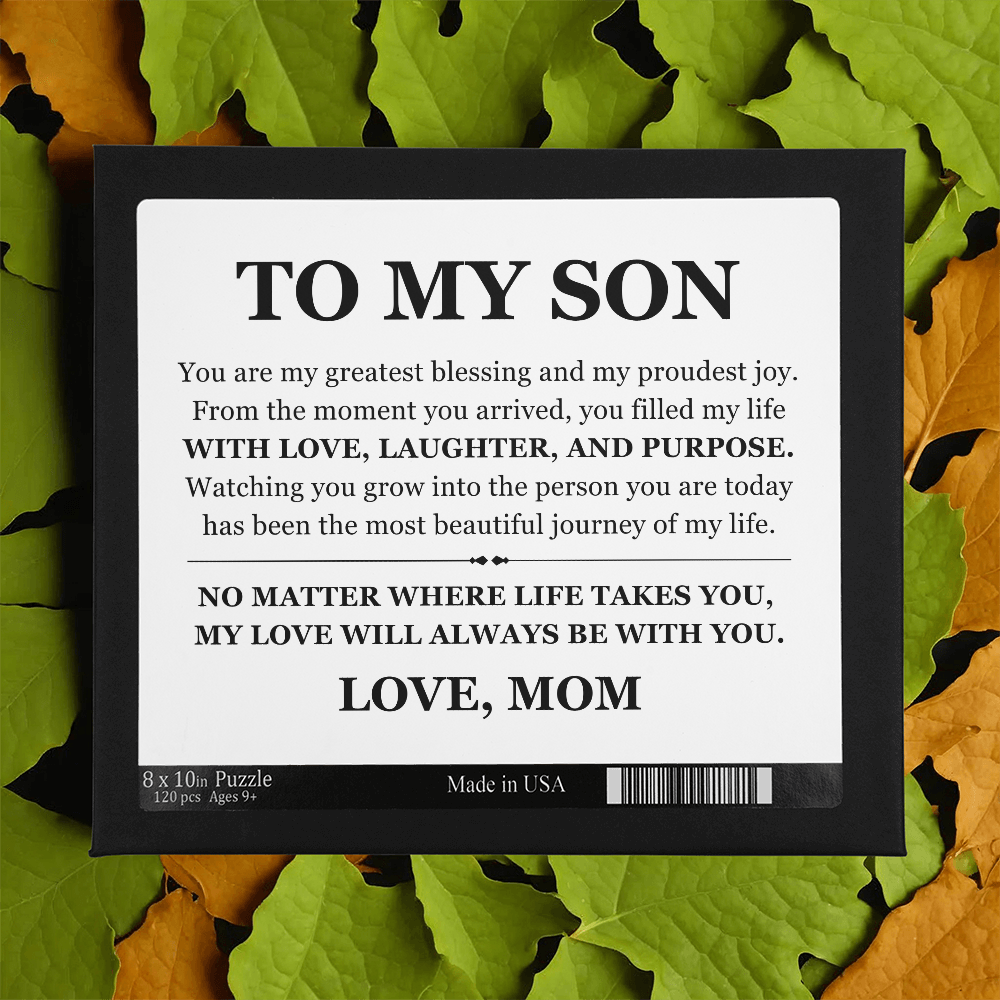 Jigsaw Puzzle 8" x 10" - To My Son "You Are My Greatest Blessing"
