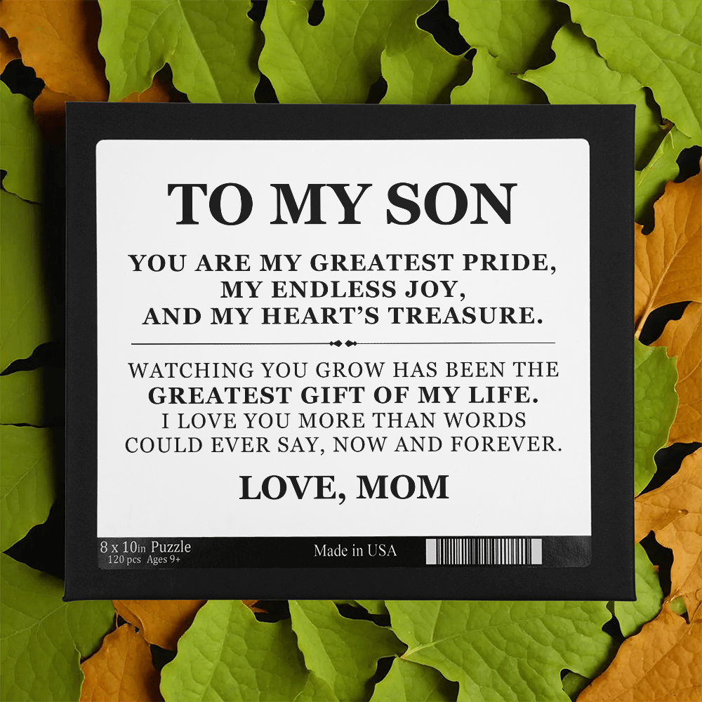 Jigsaw Puzzle 8" x 10" - To My Son "Greatest Gift Of My Life"