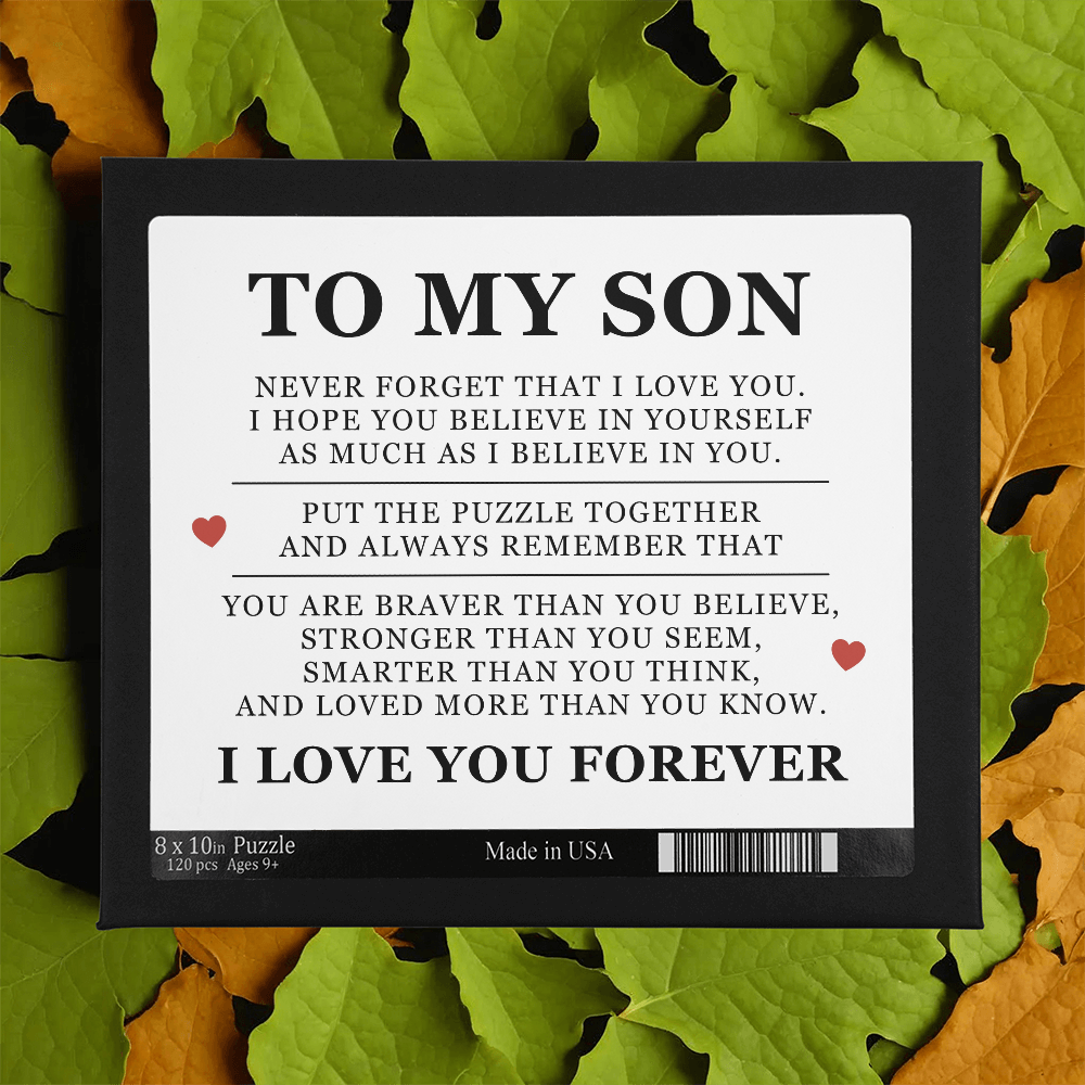 Jigsaw Puzzle 8" x 10" - To My Son "I Love You Forever"