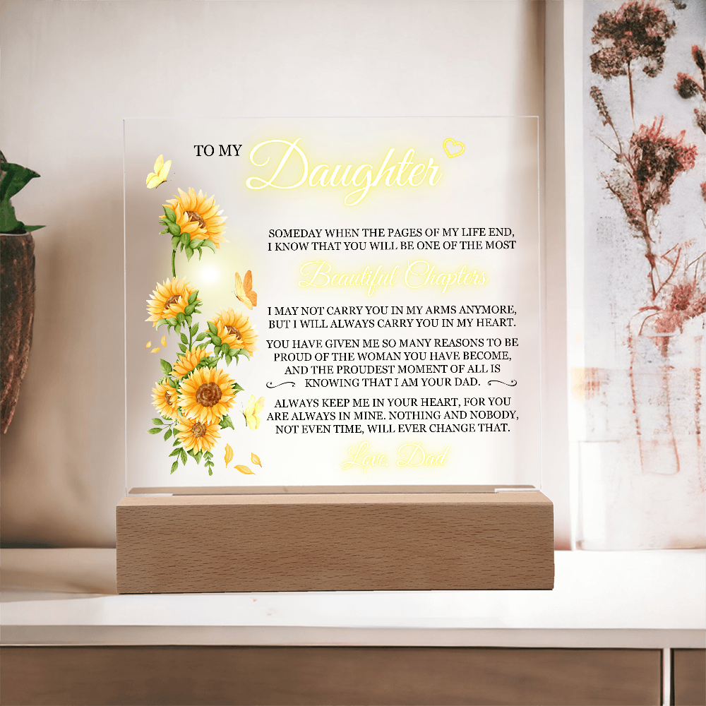 To My Daughter Acrylic Plaque