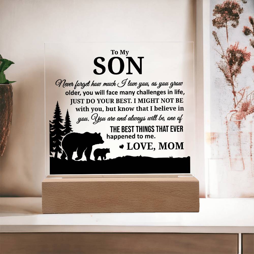 To My Son, Acrylic Plaque
