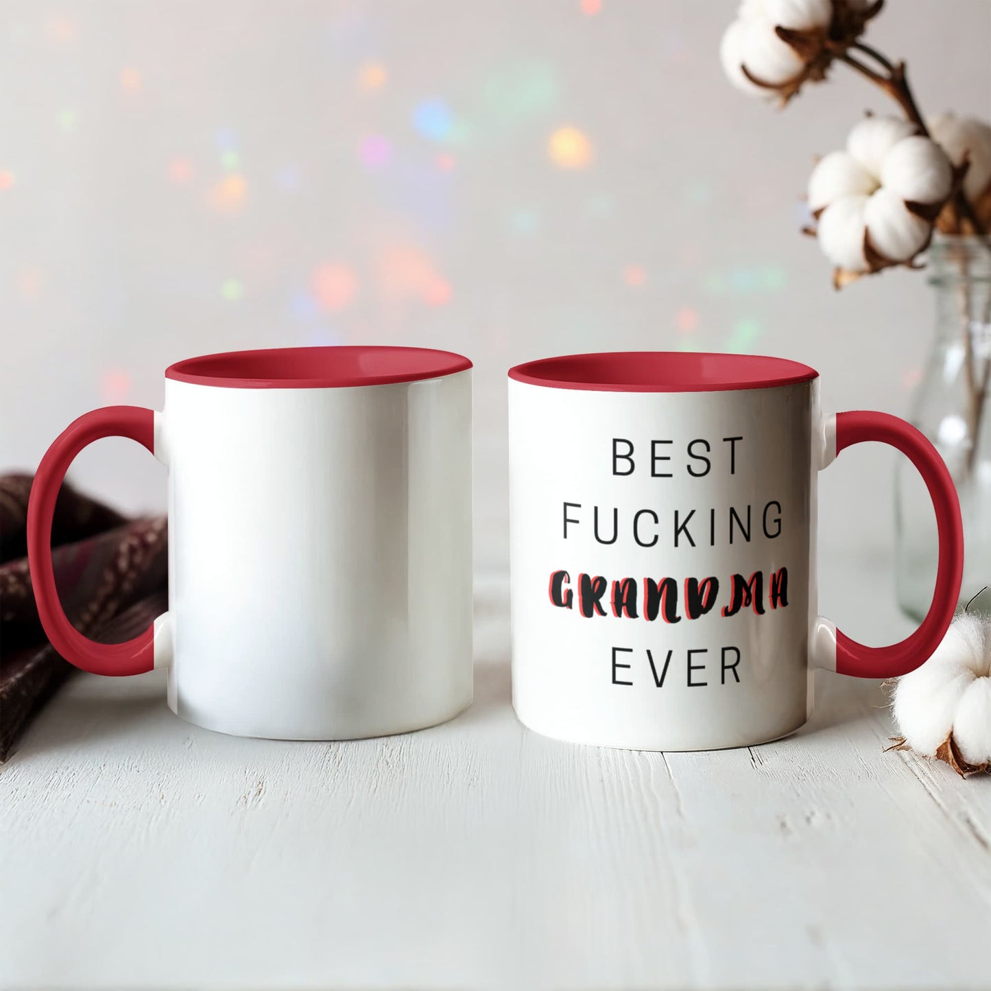 Color Accent 11oz Mugs - Best Fucking Grandma Ever
