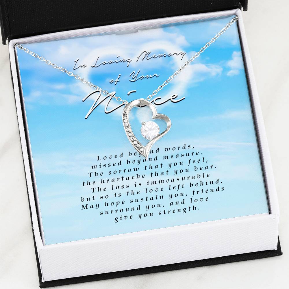 Forever Heart Necklace, Memorial Gift For Loss of Niece