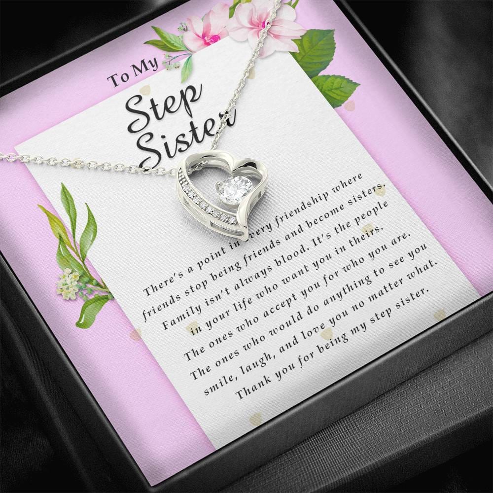 Forever Heart Necklace, To My Step Sister