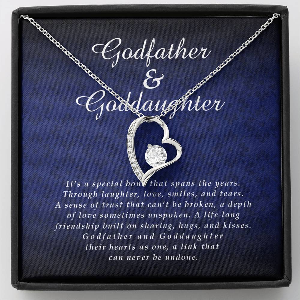Forever Heart Necklace, Goddaughter Jewelry Card from Godfather