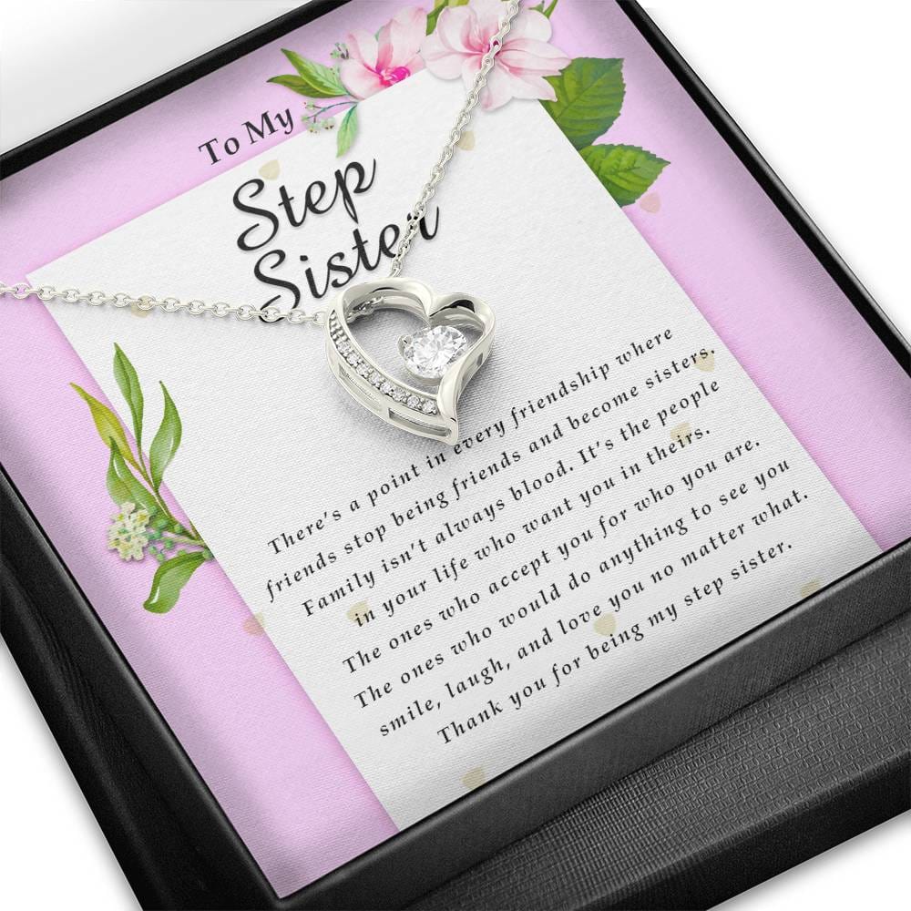 Forever Heart Necklace, To My Step Sister