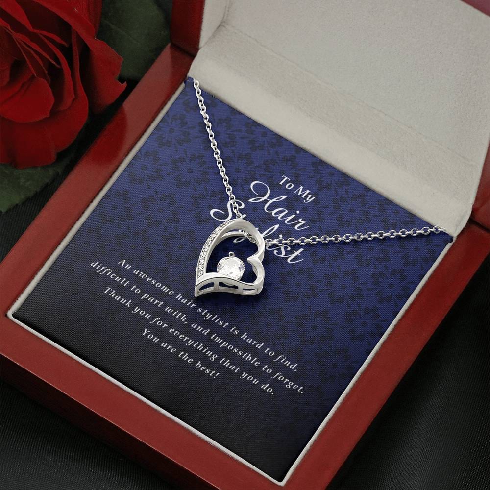Forever Heart Necklace, Hair Stylist Gift