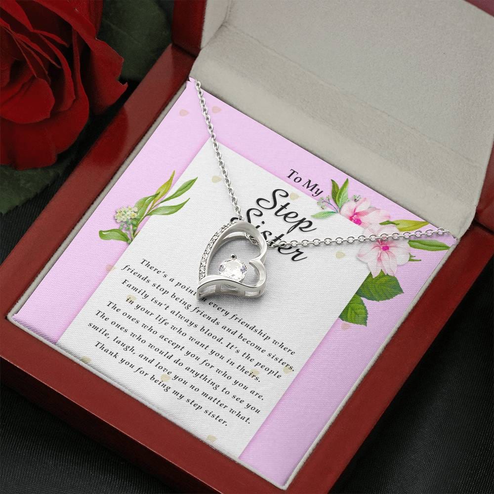 Forever Heart Necklace, To My Step Sister