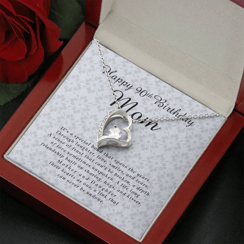 Forever Heart Necklace, Happy 90th Birthday Mom
