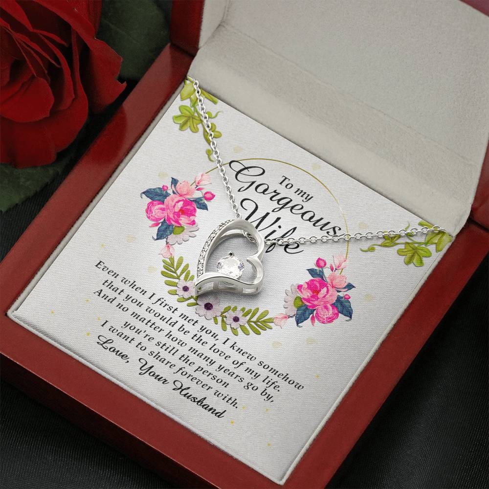 Best Wife Gift from Husband, Forever Heart Necklace