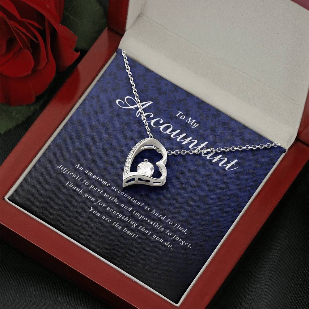 Forever Heart Necklace, Accountant Gift