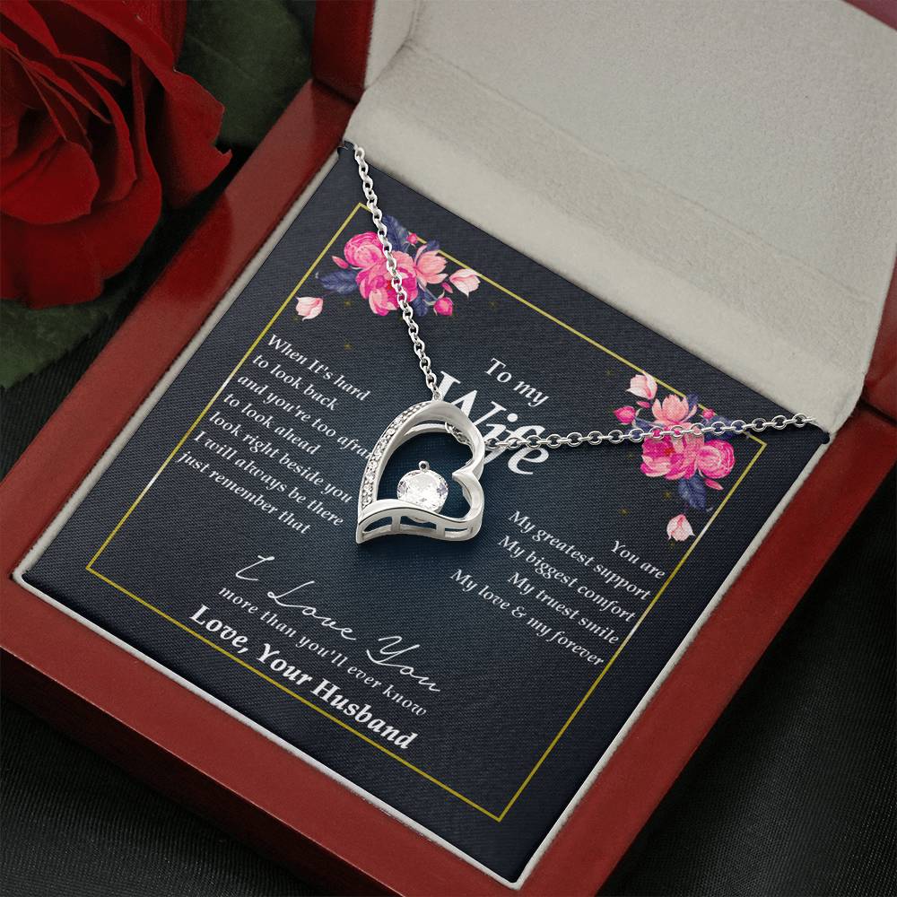 Best Wife Gift from Husband, Forever Heart Necklace