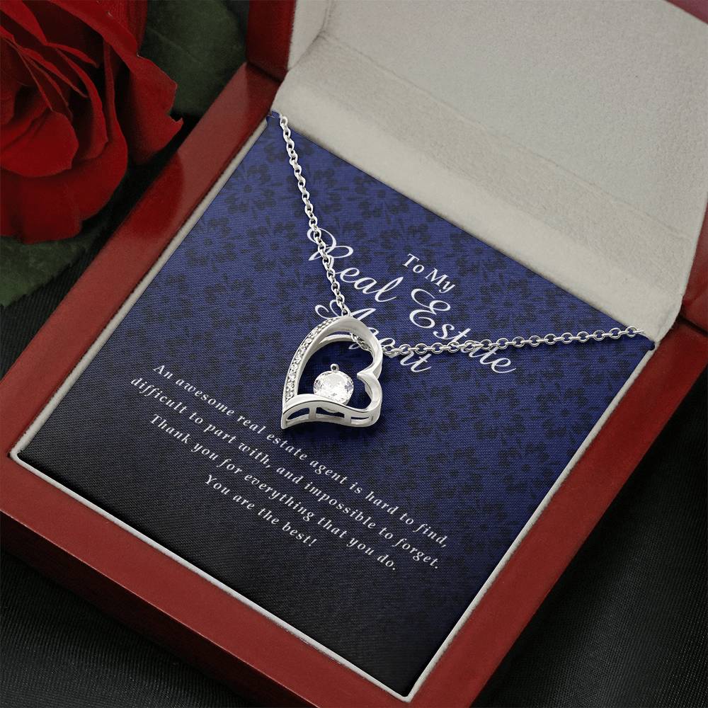 Forever Heart Necklace, Real Estate Agent Gift