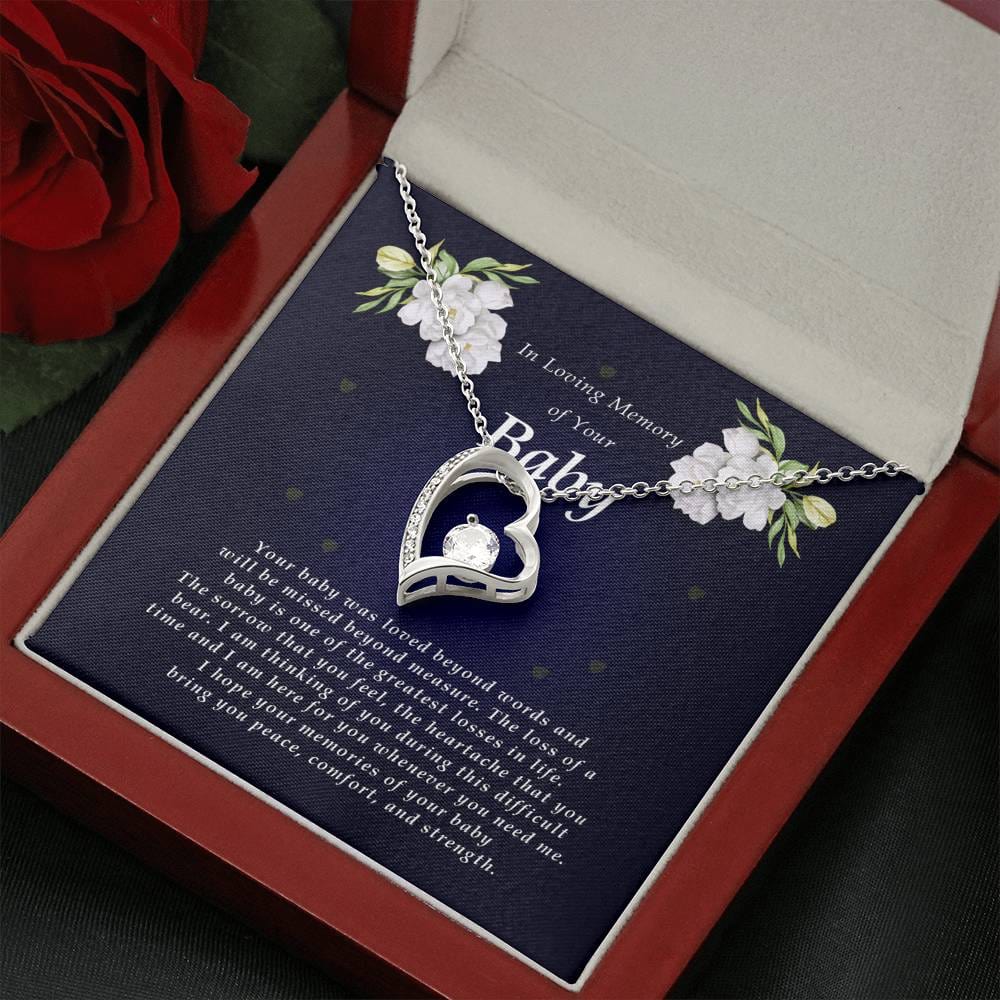 Forever Heart Necklace, Memorial Gift For Loss of Baby