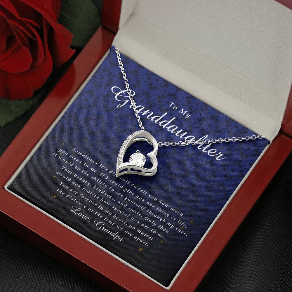 Forever Heart Necklace, To My Granddaughter