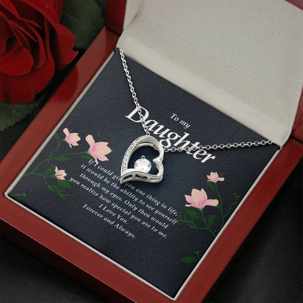 Forever Heart Necklace, To My Daughter from Mom and Dad
