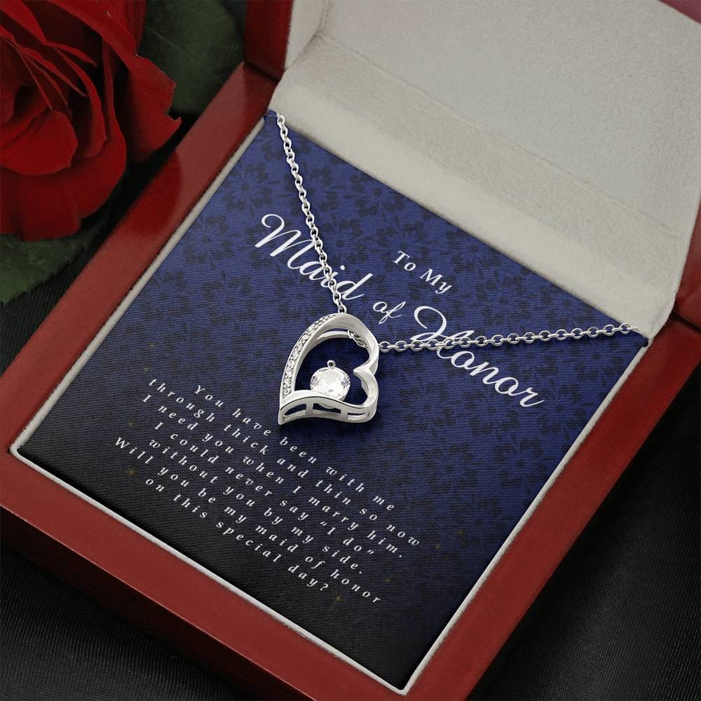 Forever Heart Necklace, To My Maid of Honor