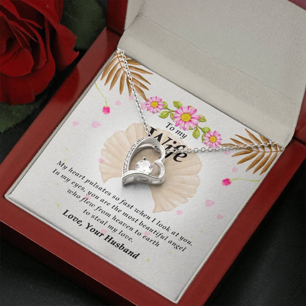 Best Wife Gift from Husband, Forever Heart Necklace