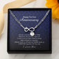 Infinity Bracelet with Initial Charms, 10 Year Anniversary Gift