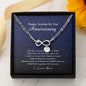 Infinity Bracelet with Initial Charms, 76 Year Anniversary Gift