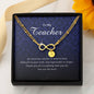 Infinity Bracelet with Initial Charms, Teacher Gift