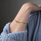 Infinity Bracelet with Initial Charms, 45 Year Anniversary Gift