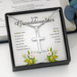 Personalized Cross Necklace, To My Granddaughter