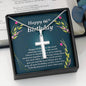 Personalized Cross Necklace, 66th Birthday Gift
