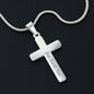 Personalized Cross Necklace, Happy Forty One Year Anniversary, Engraved Gift