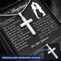 To My Boyfriend, Personalized Cross Necklace