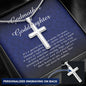 Godmother and Goddaughter Gift, Personalized Cross Necklace