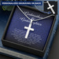 Godmother and Goddaughter Gift, Personalized Cross Necklace