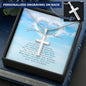 Engraved Cross Necklace, In Loving Memory of Your Godfather