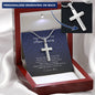 Personalized Cross Necklace, 61 Year Anniversary Gift, Engraved Jewelry
