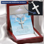 Engraved Cross Necklace, In Loving Memory of Your Godmother